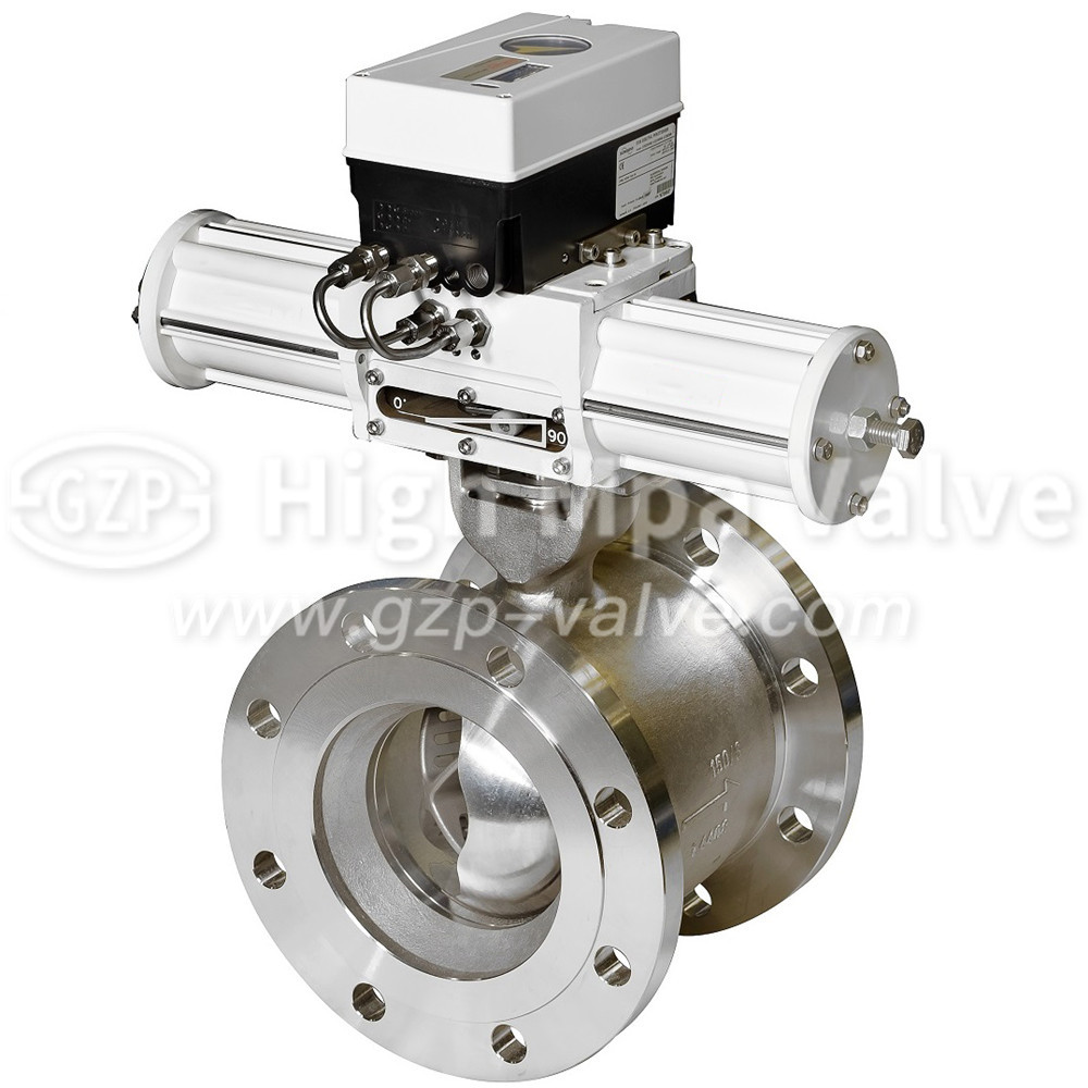 Hydraulic flange V port ball valve